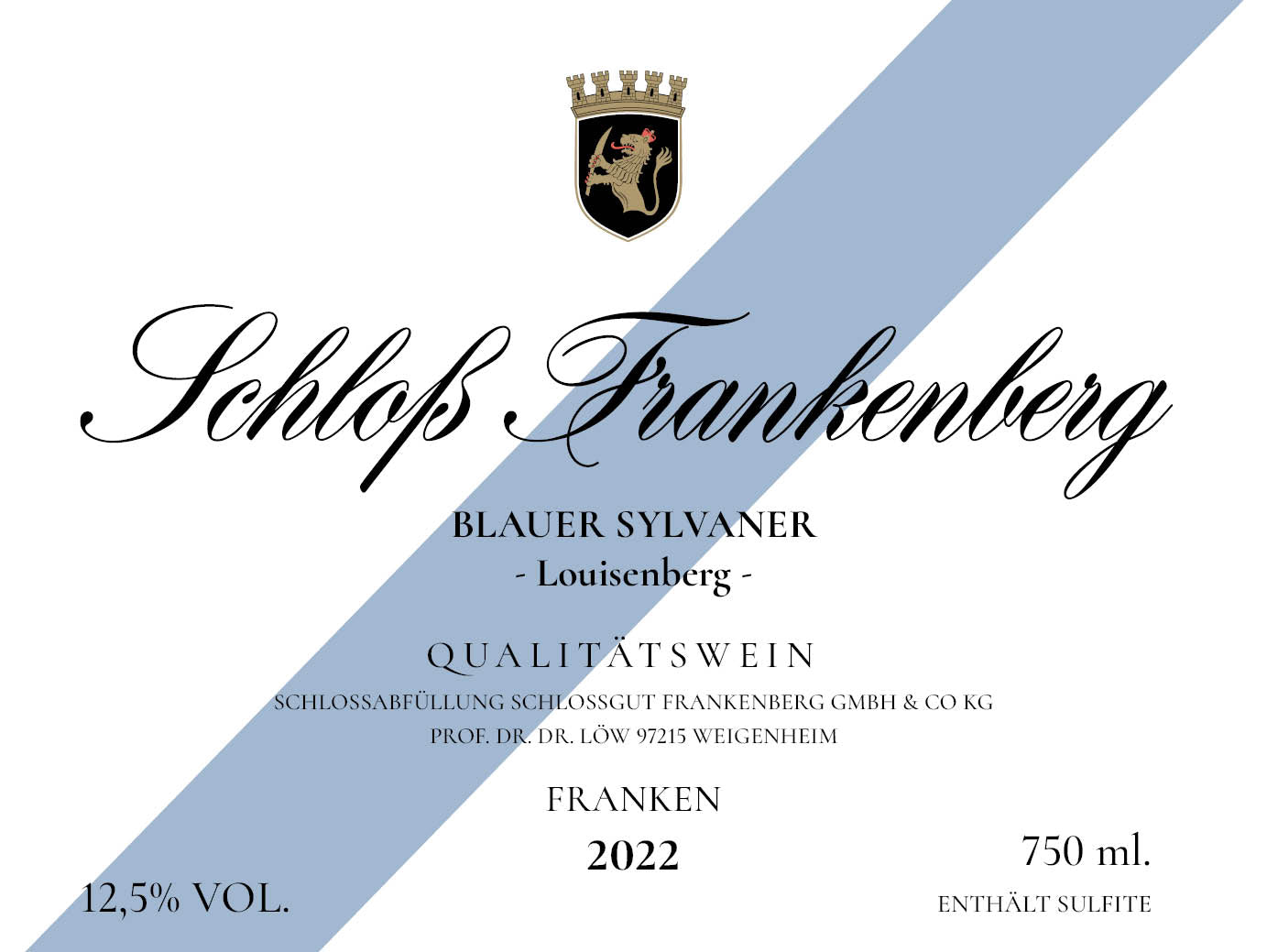 2022 SCHLOSS FRANKENBERG BLAUER SYLVANER - LOUISENBERG -