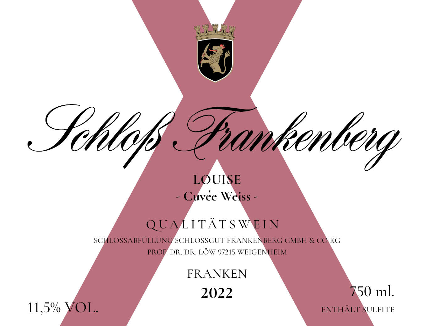 2022 SCHLOSS FRANKENBERG CUVÉE WEISS - LOUISE -