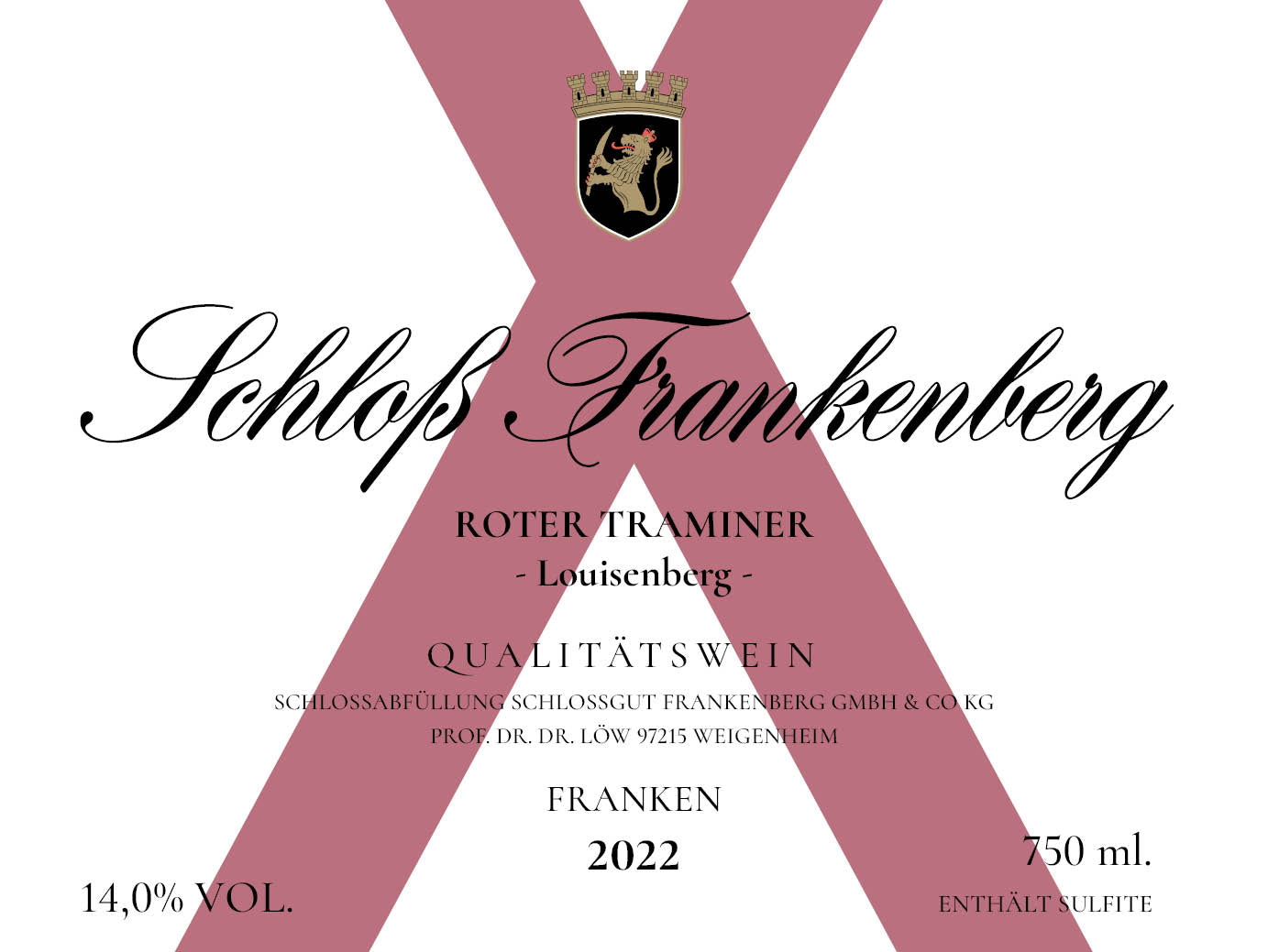 2022 SCHLOSS FRANKENBERG ROTER TRAMINER - LOUISENBERG -